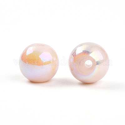 Гальванизированные стеклянные жемчужные бусины EGLA-T021-14B-10-1