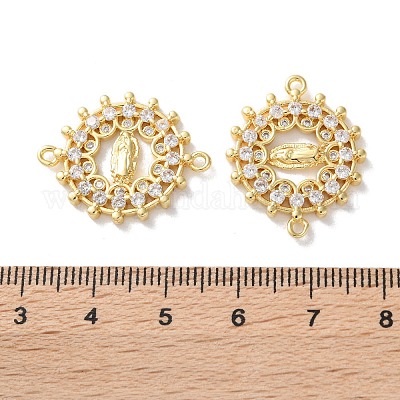 Стойка покрытие латунь кубический цирконий девственница мария соединительный шарм KK-C084-01A-G-1