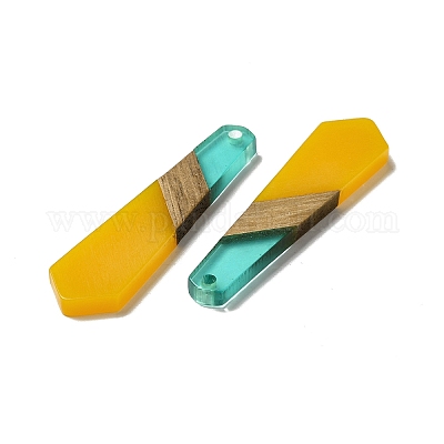 Подвески из непрозрачной смолы и ореха RESI-D060-B-05-1