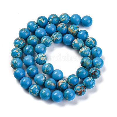 Синтетические имперские нитки из бисера яшмы G-I199-35-8mm-E-1