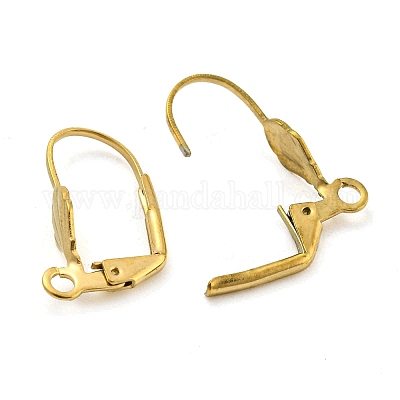 Фурнитура для сережек с застежкой-рычагом из нержавеющей стали 304 с ионным покрытием (IP) STAS-P360-02C-G-1