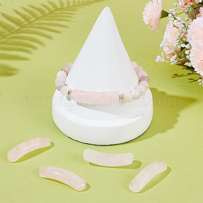 6 шт. подвески-коннекторы из натурального розового кварца G-AR0006-27B-1