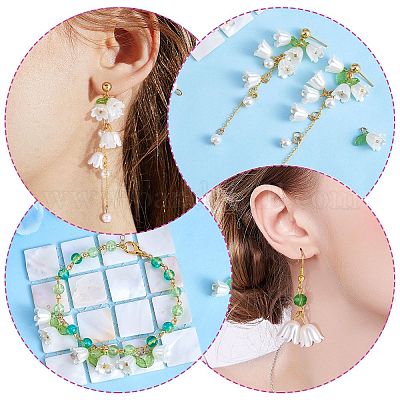 40шт. пластиковые подвески в виде ландыша JX634A-1