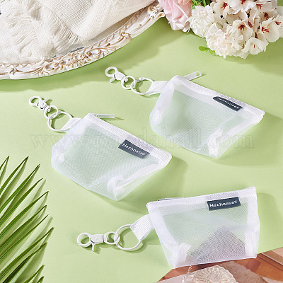 3 шт. нейлоновый сетчатый кошелек на молнии&nbsp;HJEW-TAC0107-1