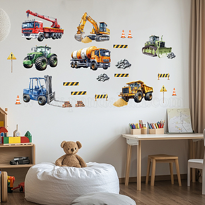 5 шт. 5 стиля полупрозрачные самоклеящиеся наклейки на стену из ПВХ STIC-WH0038-001-1