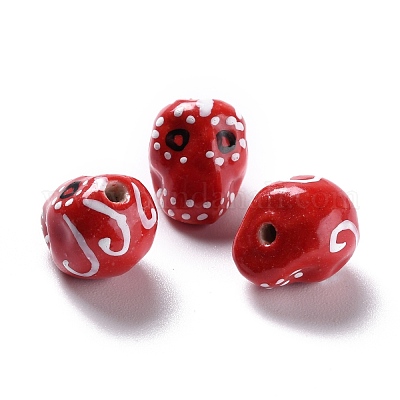 Фарфоровые бусины ручной работы LAMP-F020-38E-1