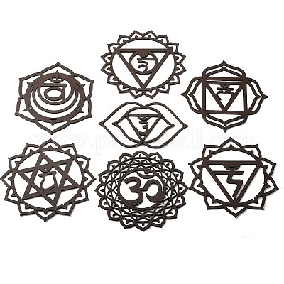 Богемная медитация энергетический символ деревянные подставки PW22120227200-1