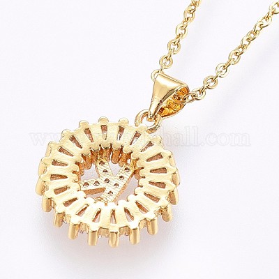 Ожерелья с подвесками из нержавеющей стали 304 NJEW-H486-30G-K-1