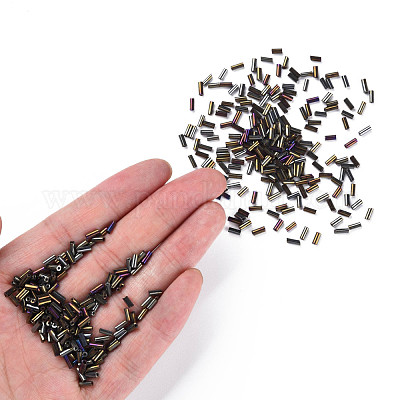 Стеклянные бусины цвета металлик SEED-N005-001-D03-1