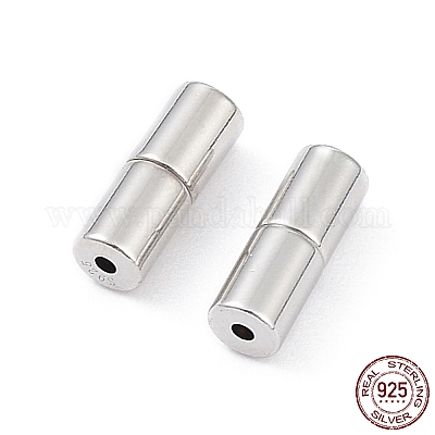 Застежки из стерлингового серебра с родиевым покрытием STER-K173-08P-1