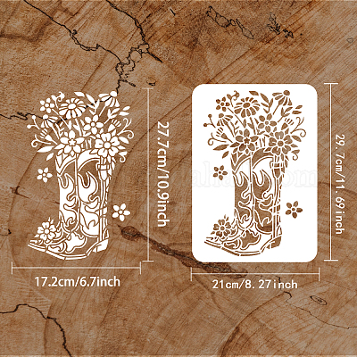 Wholesale FINGERINSPIRE Flower Tree of Life Painting Stencil 8.3
