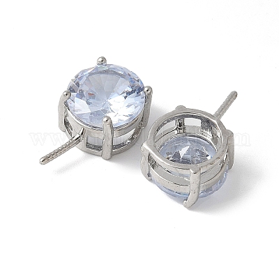 Латунные микропроволочные кубические циркониевые подвески KK-D324-01P-1