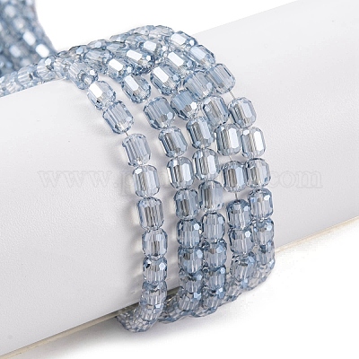 Стеклянные бусины с гальваническим покрытием  EGLA-D031-01-03-1