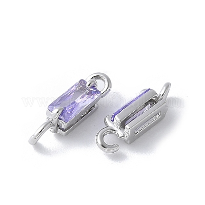 Шармы-соединители из латуни с паве из кубического циркония KK-F892-53P-11-1