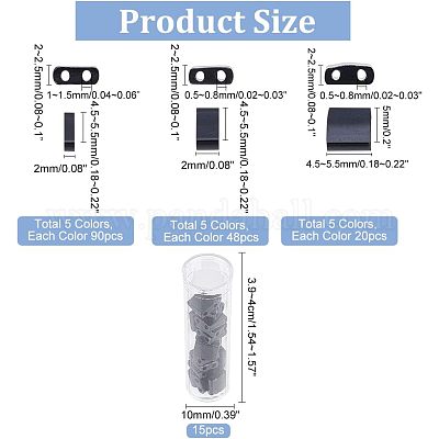 790 шт. 15 вида непрозрачных стеклянных бусин с 2 отверстиями. Прямоугольные SEED-NB0001-77-1