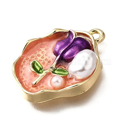 Подвески из эмали и сплава ENAM-K076-11E-G-1