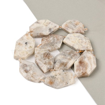 Натуральный Sunstone бисер пряди G-P548-A03-01-1