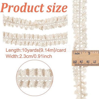 10 ярд хлопчатобумажной кружевной отделки&nbsp;OCOR-GO0001-26-1