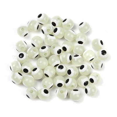 Светящиеся и печатные непрозрачные акриловые бусины LACR-G050-01A-1