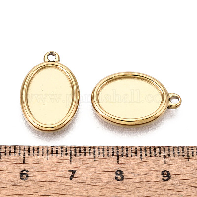 Оправы для подвесок из нержавеющей стали 304 в виде кабошонов STAS-T067-68G-1