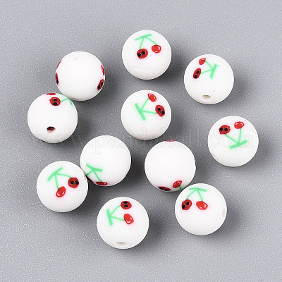 Бусины из полимерной глины ручной работы на фруктовой тематике CLAY-T022-04A-1