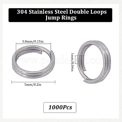 1000 шт. разъемные кольца из нержавеющей стали 304 STAS-SC0008-17-1