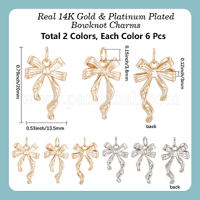 12шт 2 цвета латунные подвески KK-BBC0020-25-1