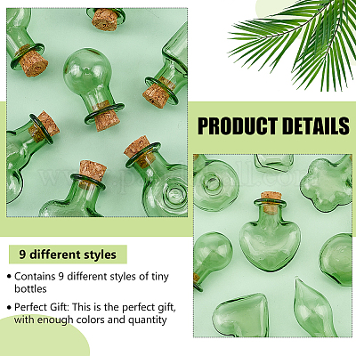 2 набор из 9-х видов мини-стеклянных бутылок GLAA-BC0001-34-1