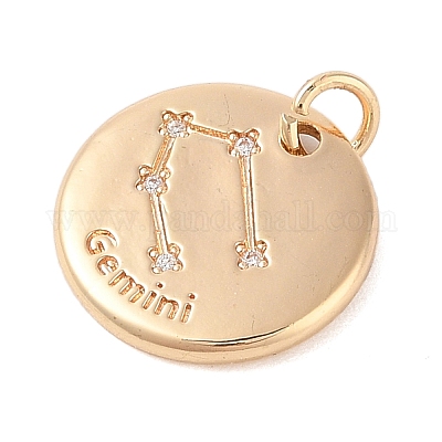 Латунь с подвесками из прозрачного кубического циркония KK-N256-24C-G-1