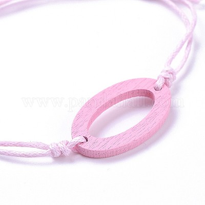 Регулируемые вощеные браслеты из хлопкового шнура BJEW-JB04293-03-1
