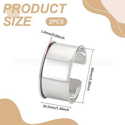 2шт. браслеты из сплава с рифлением FIND-UN0015-98B-1