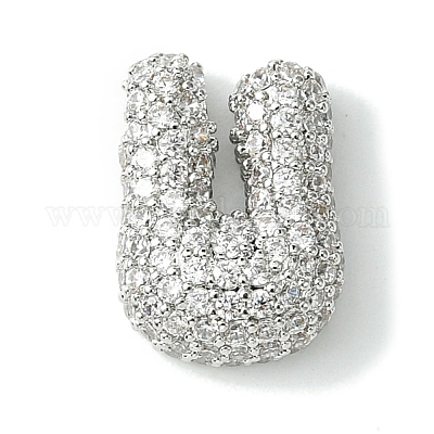 Подвески из латуни с покрытием из прозрачного кубического циркония KK-S378-01P-U-1