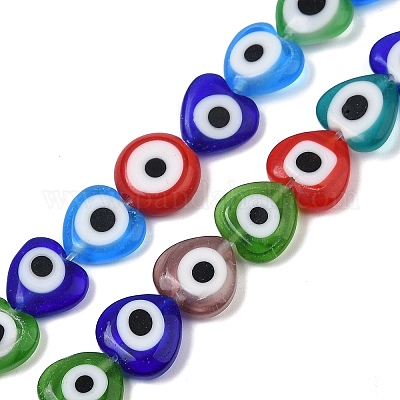 Ручной сглаза бусины бисер нитей LAMP-G166-05B-02-1