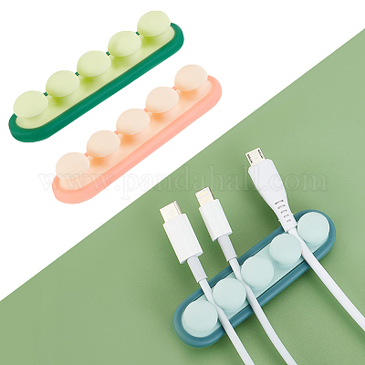 6шт. 3-цветный клейкий силиконовый органайзер для шнура&nbsp;FIND-AR0002-42-1