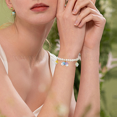 112шт 7 цвета стеклянные подвески PALLOY-DC00036-1