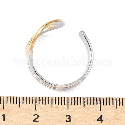 Регулируемые манжетные кольца из нержавеющей стали 304 RJEW-S626-01GP-D-1