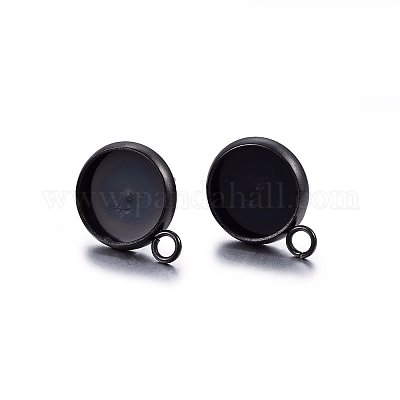 Серьги-гвоздики из нержавеющей стали 304 STAS-H467-08B-10mm-1