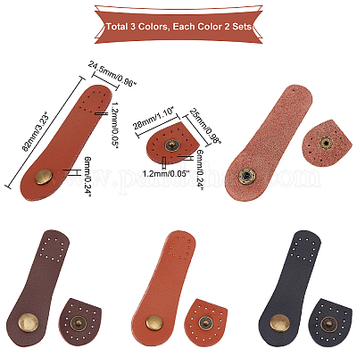 Yanmide 5 Color Snap Closure Leather Organizer Pouch- Leather