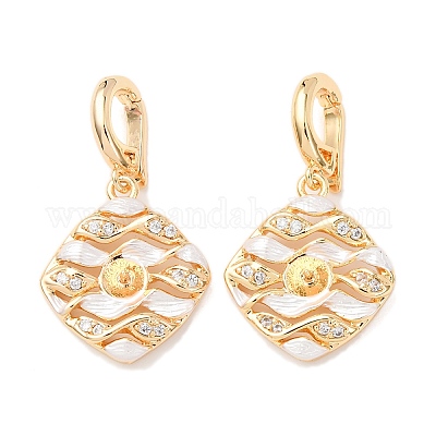 Латунный микро-паве кубический цирконий KK-A279-06G-1