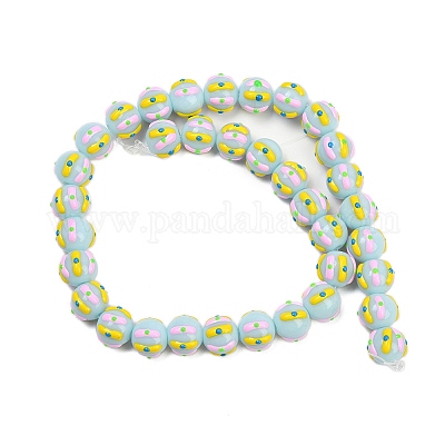 Бусины из стеклянной эмали LAMP-R004-05B-1