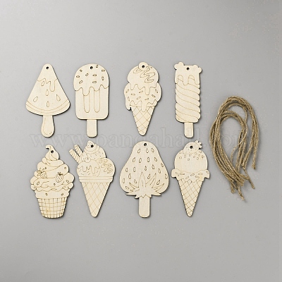 Комплект деревянных подвесных подвесок своими руками DIY-WH20007-18C-1