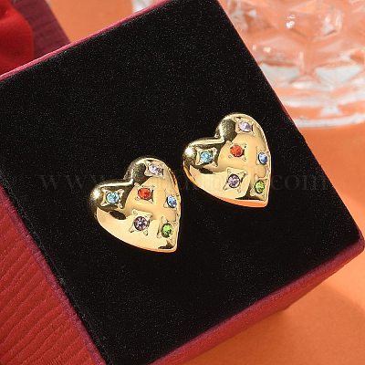 Серьги-гвоздики из нержавеющей стали 304 с ионным покрытием (IP) EJEW-A118-06G-06-1