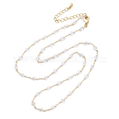 Женские ожерелья ручной работы из латуни NJEW-F353-01G-1