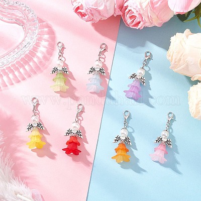 Цветочный ангел акриловые подвесные украшения HJEW-JM03782-1