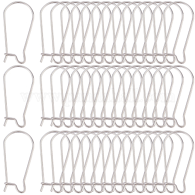 120 шт. серьги-кольца из нержавеющей стали 304 с фурнитурой в виде почки STAS-SP0001-32B-P-1