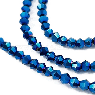 Прозрачные стеклянные бусины гальваническим пряди EGLA-A039-T3mm-UA03-1