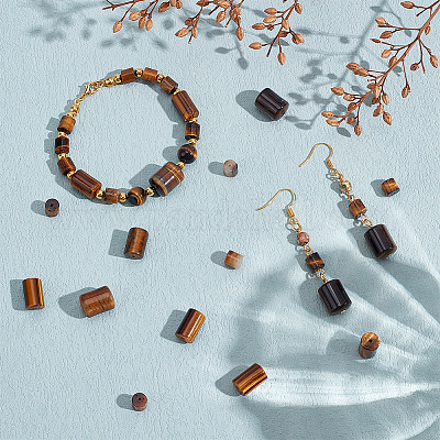 57шт. 3 набора бусин из натурального тигрового глаза G-WR0001-04-1