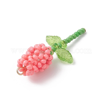 Подвески-розы из стеклянных бус PALLOY-MZ00959-04-1