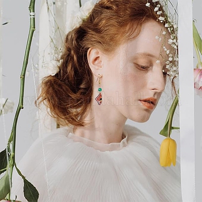 Наборы для самостоятельного изготовления подвесок из смолы в виде крыльев бабочки и ожерелий DIY-YW0012-22-1