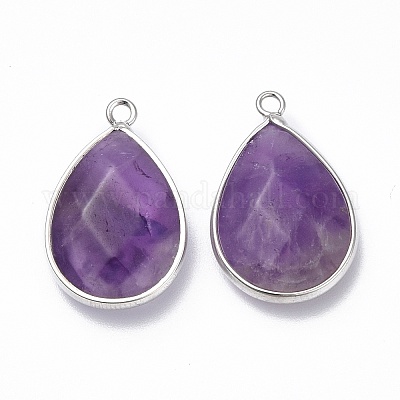 Подвески из натурального аметиста  G-R469-03B-1